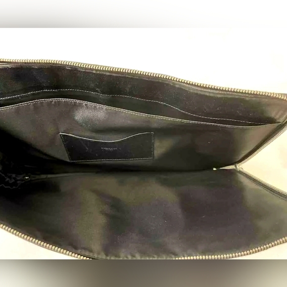 COACH DESIGNER LAPTOP LEATHER BAG SLEEVE POUCH clutch - Picture 6 of 6